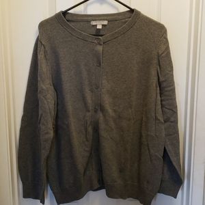 Gray Woman Within Sweater Twinset M/L